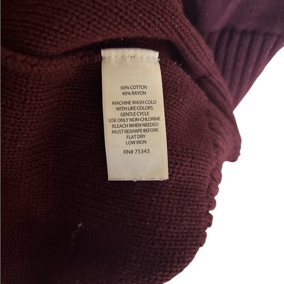 TAHARI 💥 Hooded Burgundy Women’s Sweater XL - Picture 3 of 5